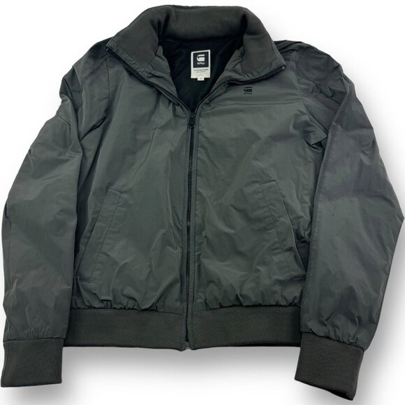 G-Star RAW Reflective Gray Nostra L/S Vest Insulated Hooded Jacket Mens Size M - Picture 1 of 5